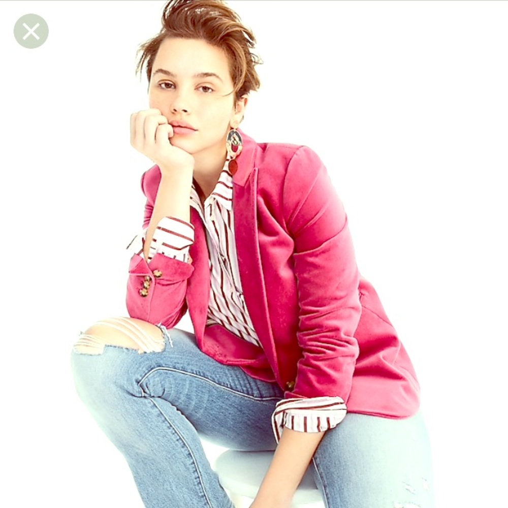 SOLD Parka Blazer in Velvet Dried Rose NWT rose🌹 - Picture 1 of 8